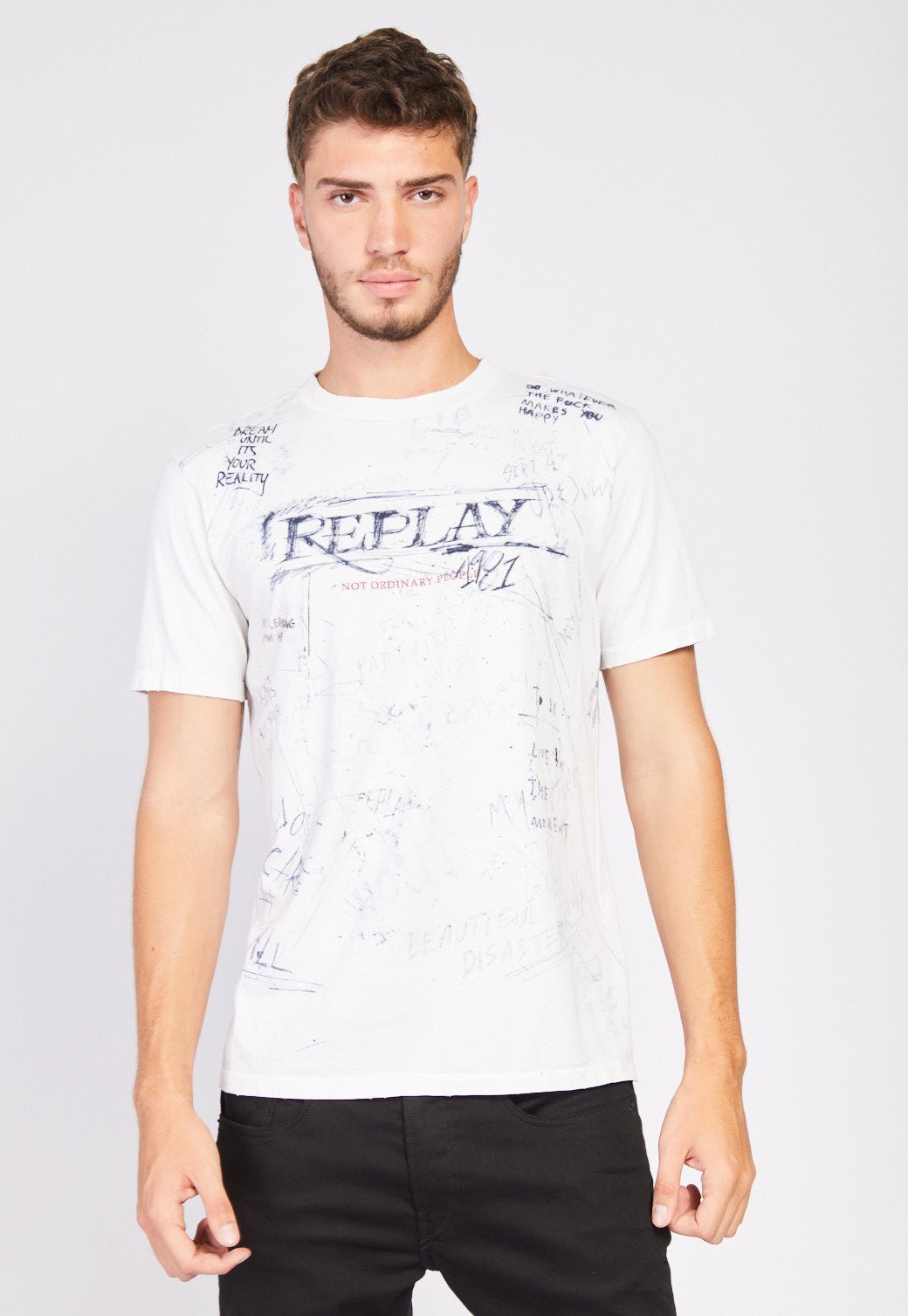 טי שירט קצרה נוטבוק גברים - Replay