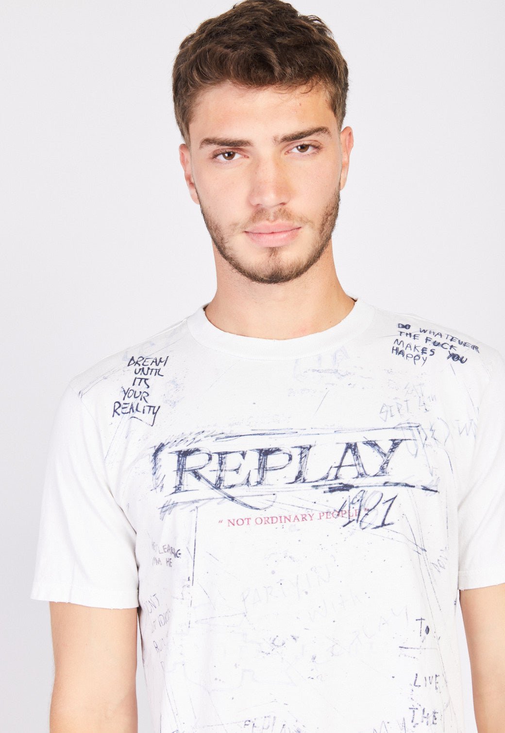 טי שירט קצרה נוטבוק גברים - Replay