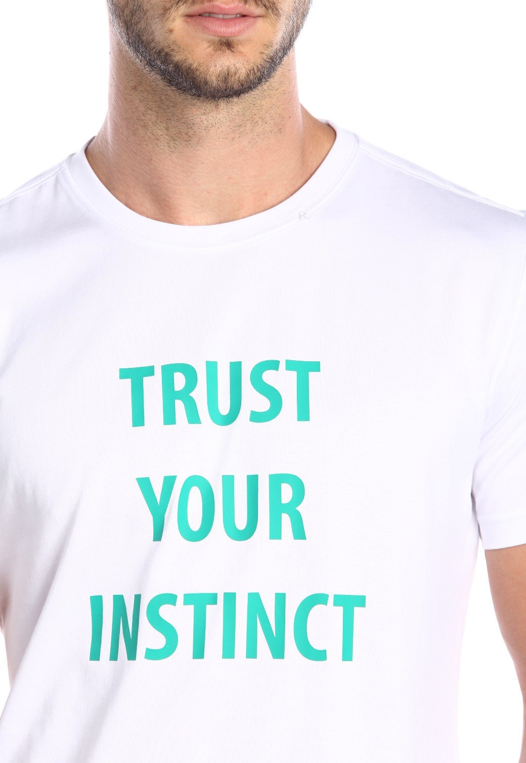 טי שירט קצרה TRUST YOUR INSTINCT גברים - Replay