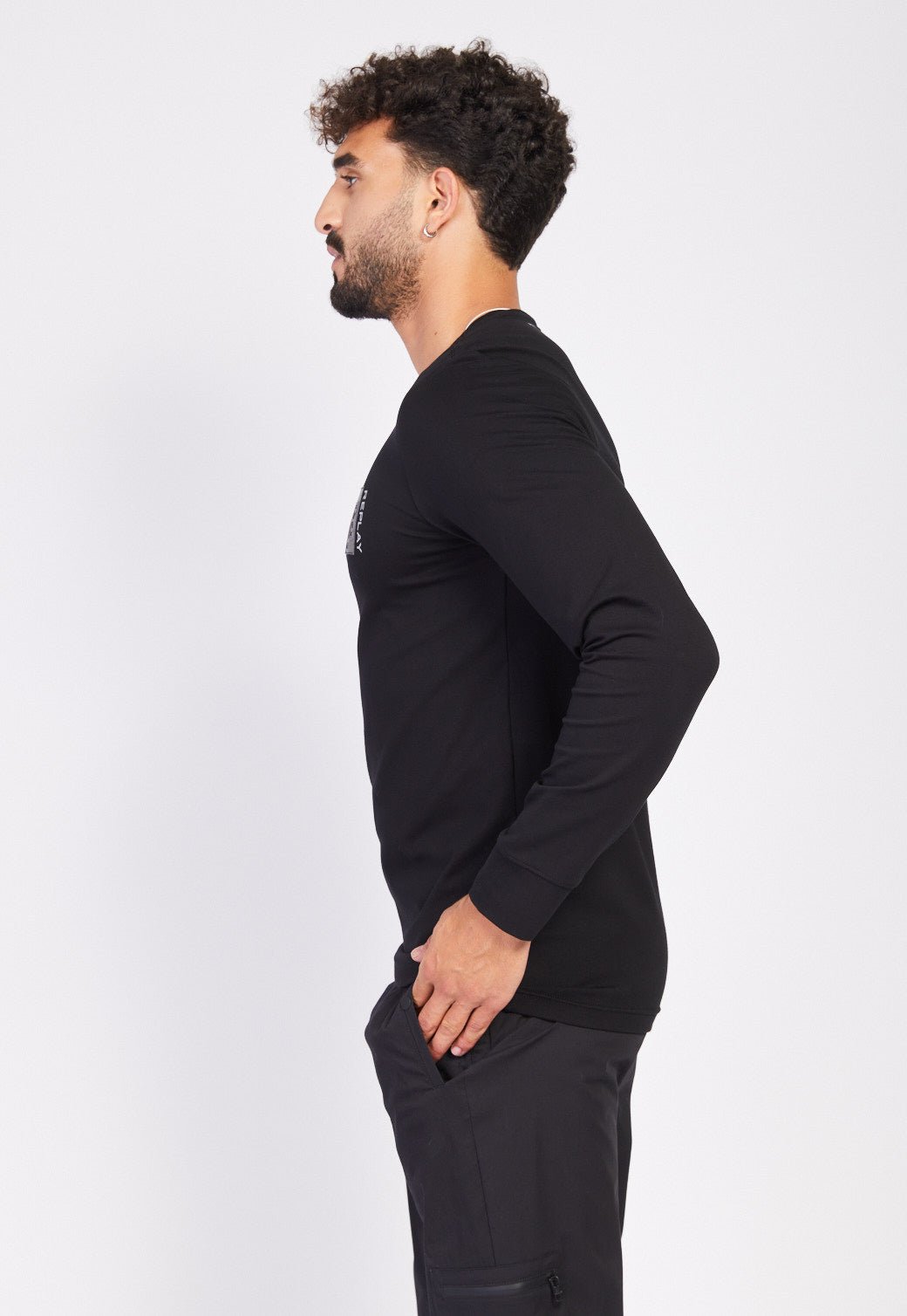 טי שירט לייקרה ארוכה גברים - Replay