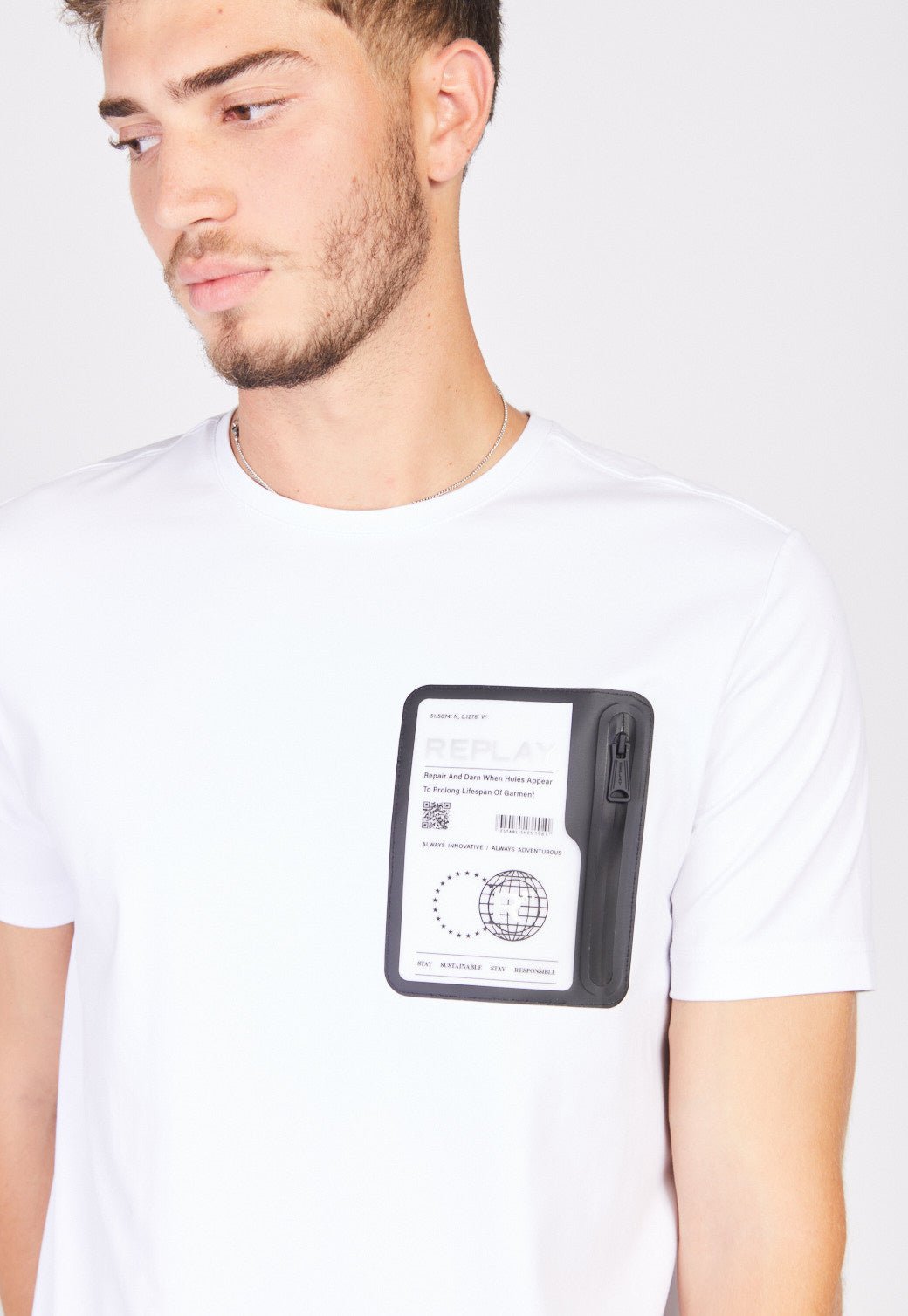 טי שירט לייקרה קצרה גברים - Replay