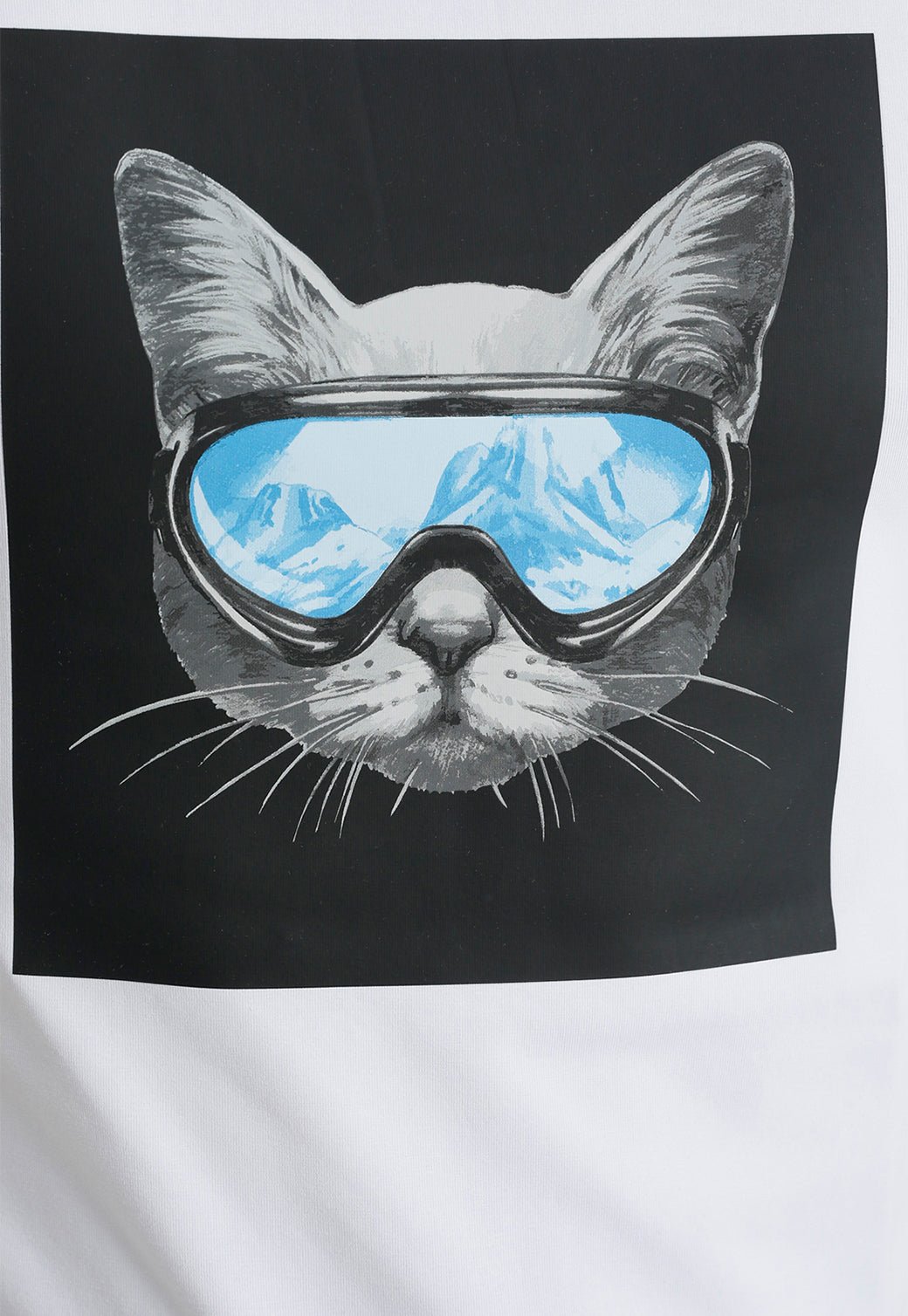 טי שירט לייקרה קצרה עם הדפס חתול גברים - Replay