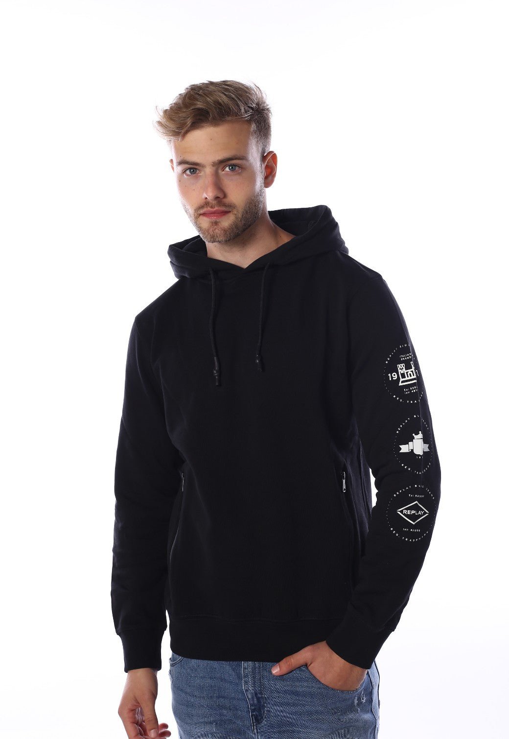 קפוצון עם לוגו בצד שמאל גברים - Replay