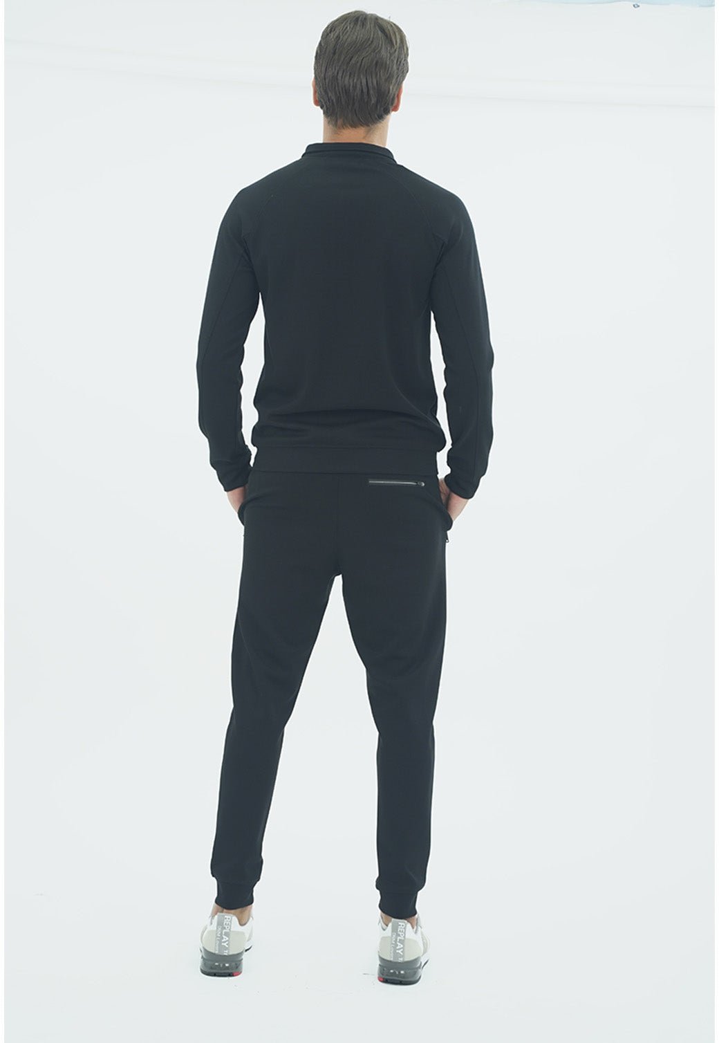 קפוצון זיפר אינטרלוק לוגו קדמי גברים - Replay