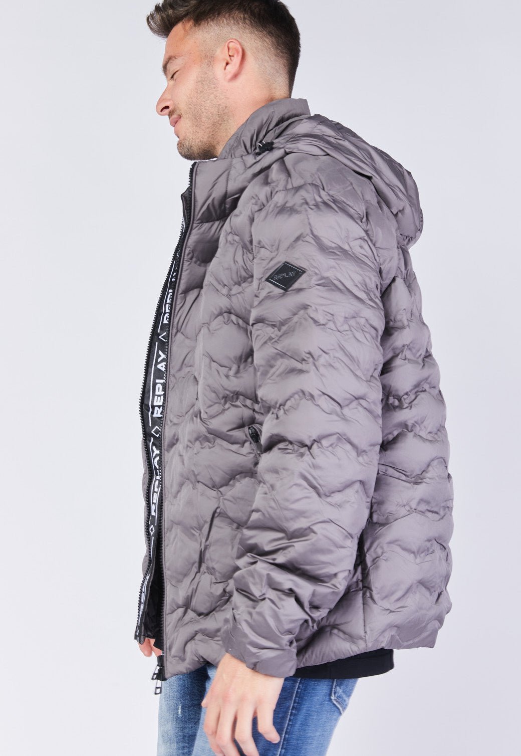 מעיל פוך עם לוגו גברים - Replay