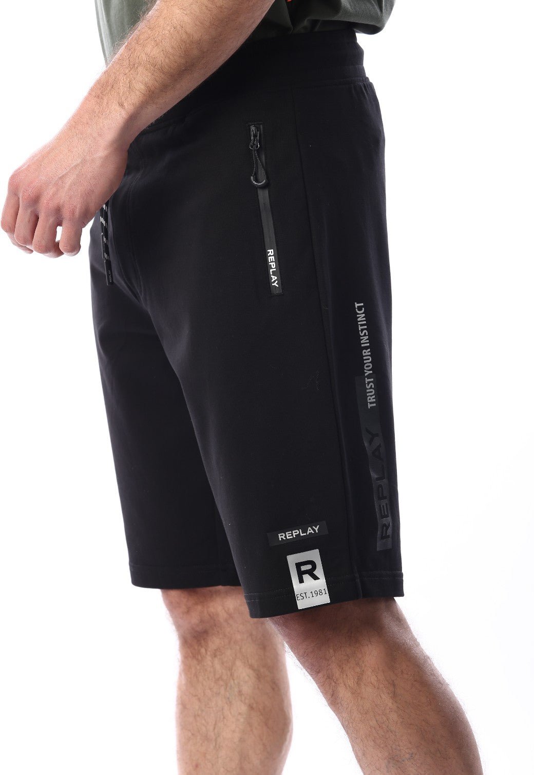 מכנסי פרנץ' טרי לוגו גברים - Replay