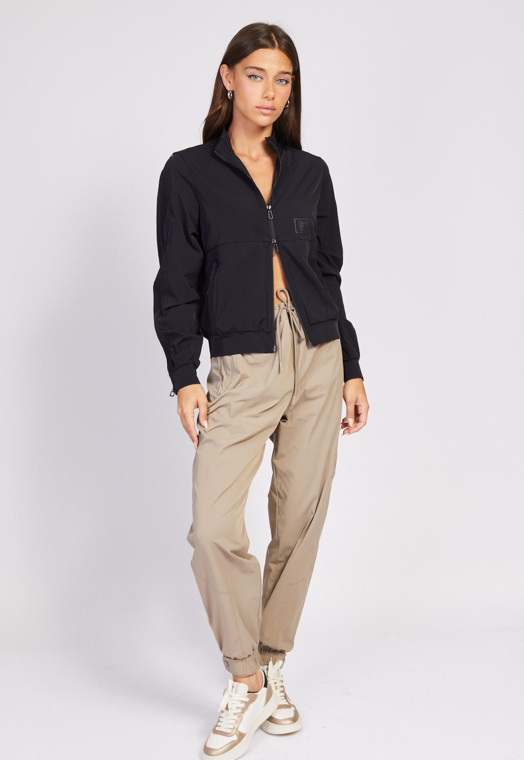 מכנסי טרנינג מבד ניילון נשים - Replay