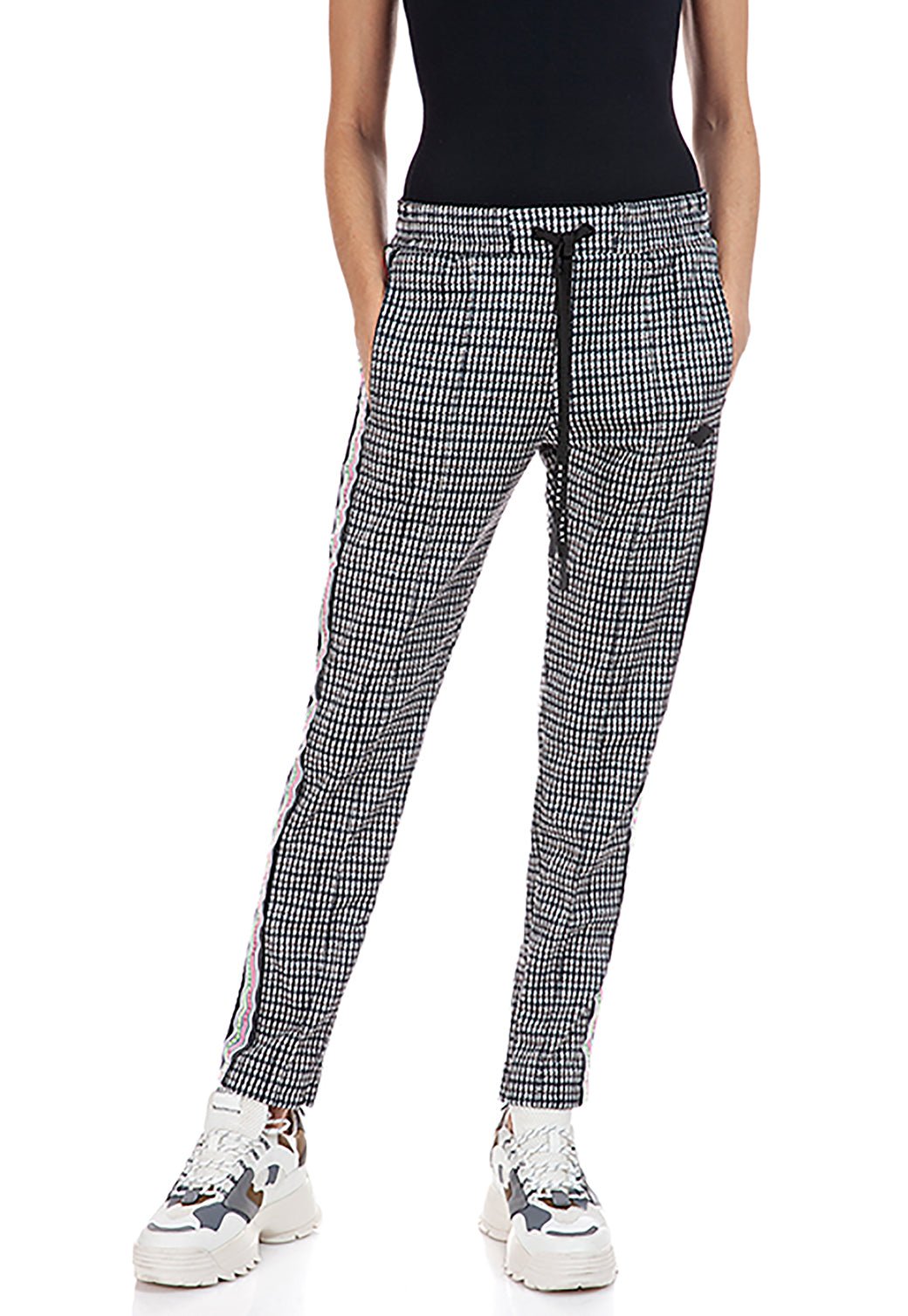 משובץ עם פסים בצד נשים - Replay