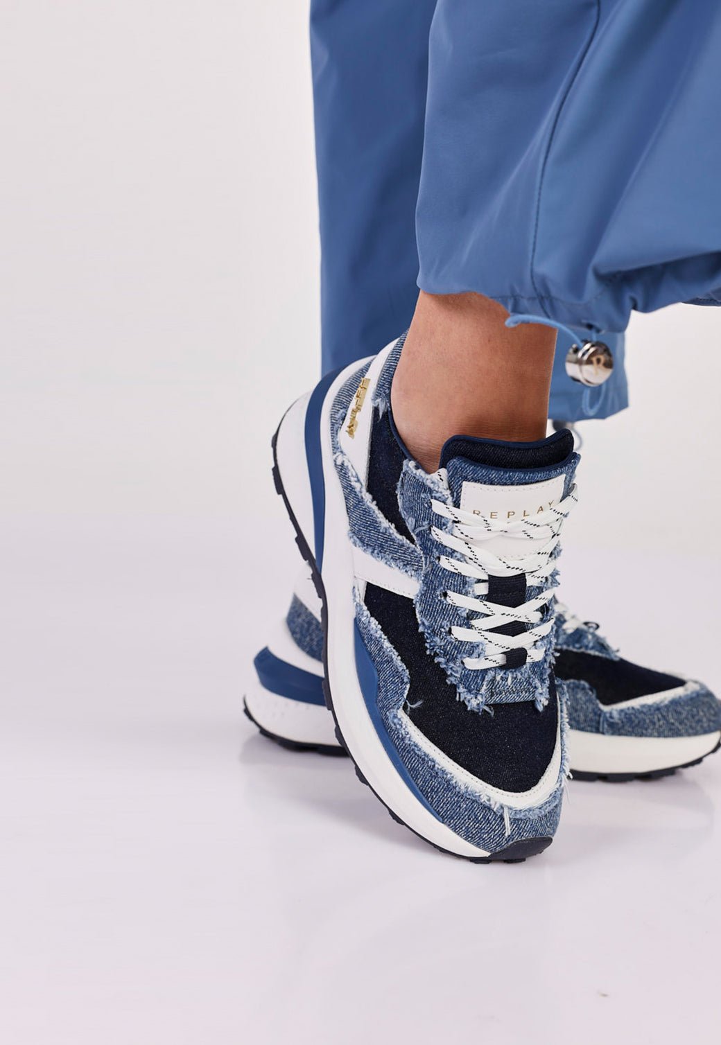 נעלי סניקרס גבוהות Athena Denim נשים - Replay