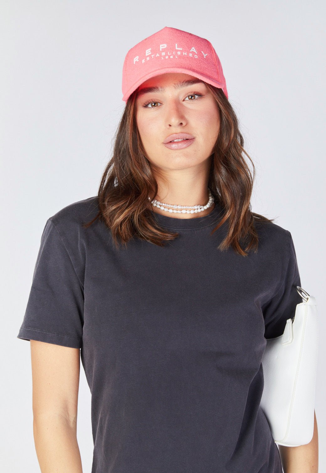 שמלת טי שירט קצרה עם הדפס לוגו בגב נשים - Replay