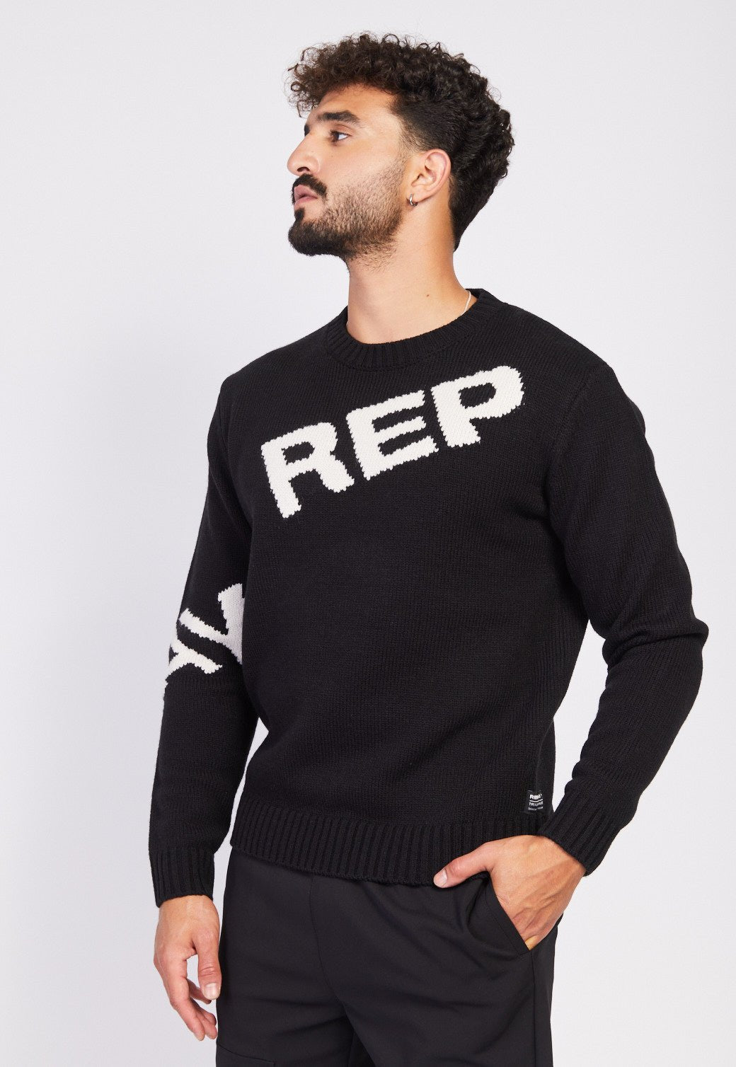 סוודר סריג עם לוגו גברים - Replay