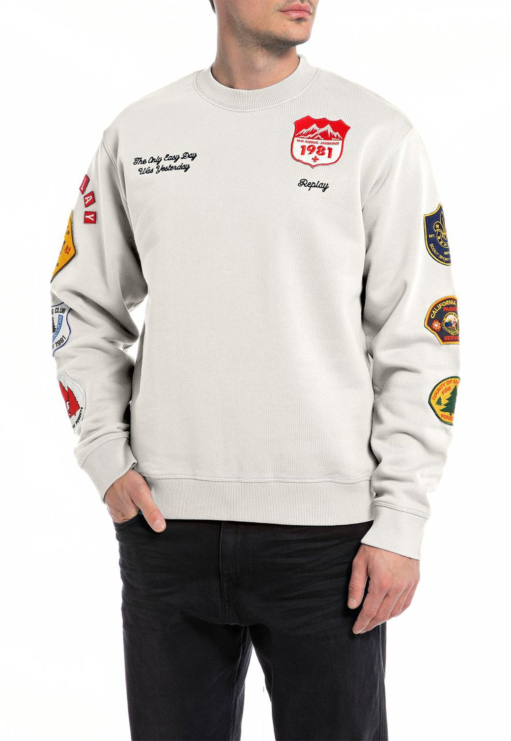 סווטשירט פאצ'ים גברים - Replay