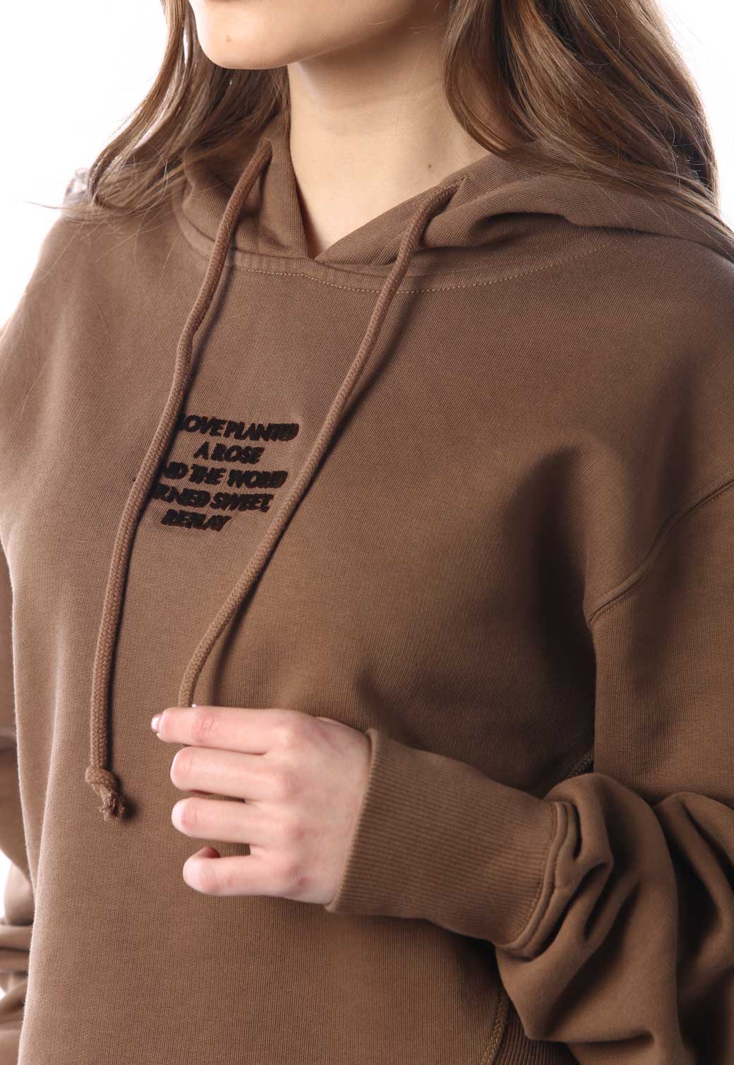 סווטשירט קפוצ'ון עם כיתוב בחזה נשים - Replay