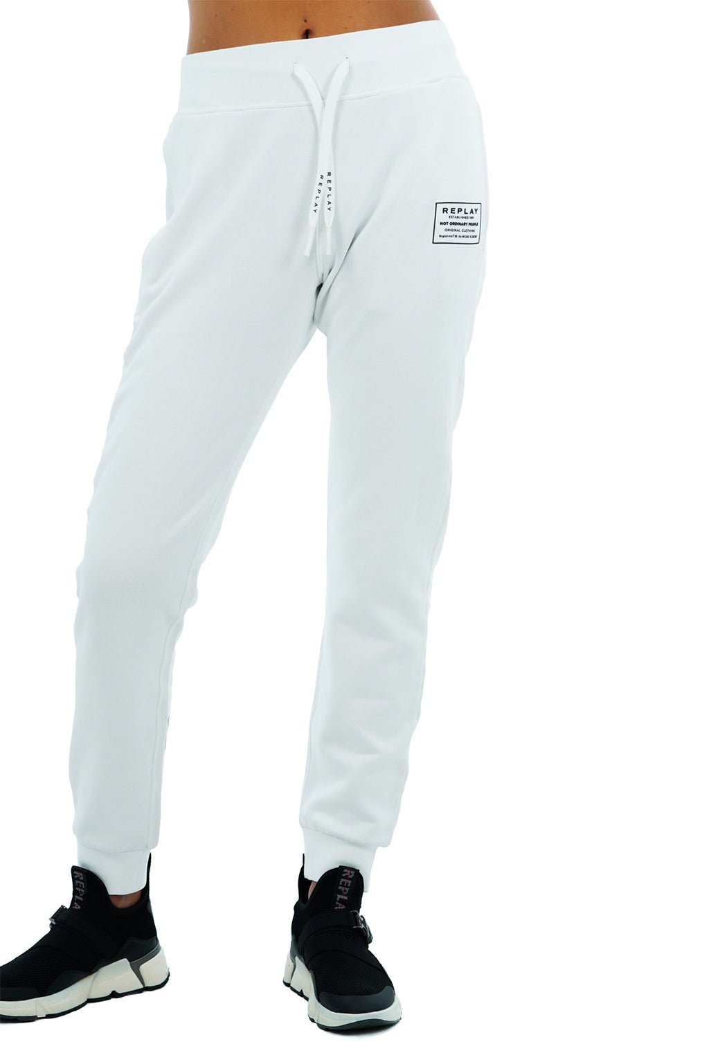 סווטשירט קפוצ'ון עם לוגו קטן קדימה ולוגו ריפלקטד בגב נשים - Replay