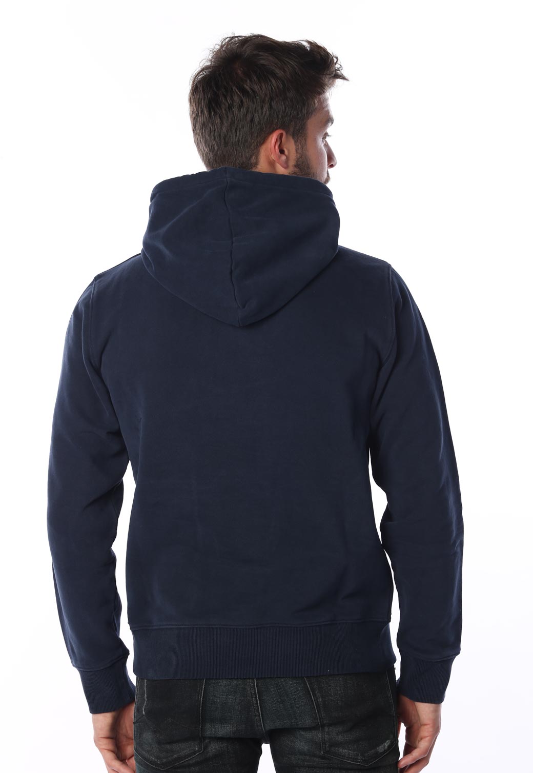 סווטשירט קפוצ'ון עם לוגו מעוגל בחזה גברים - Replay