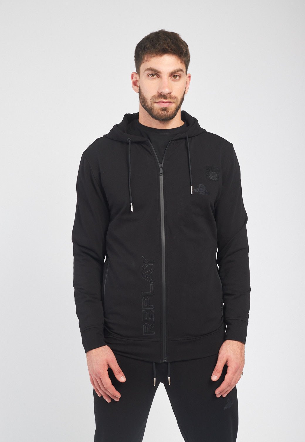 סווטשירט קפוצ'ון טרי גברים - Replay