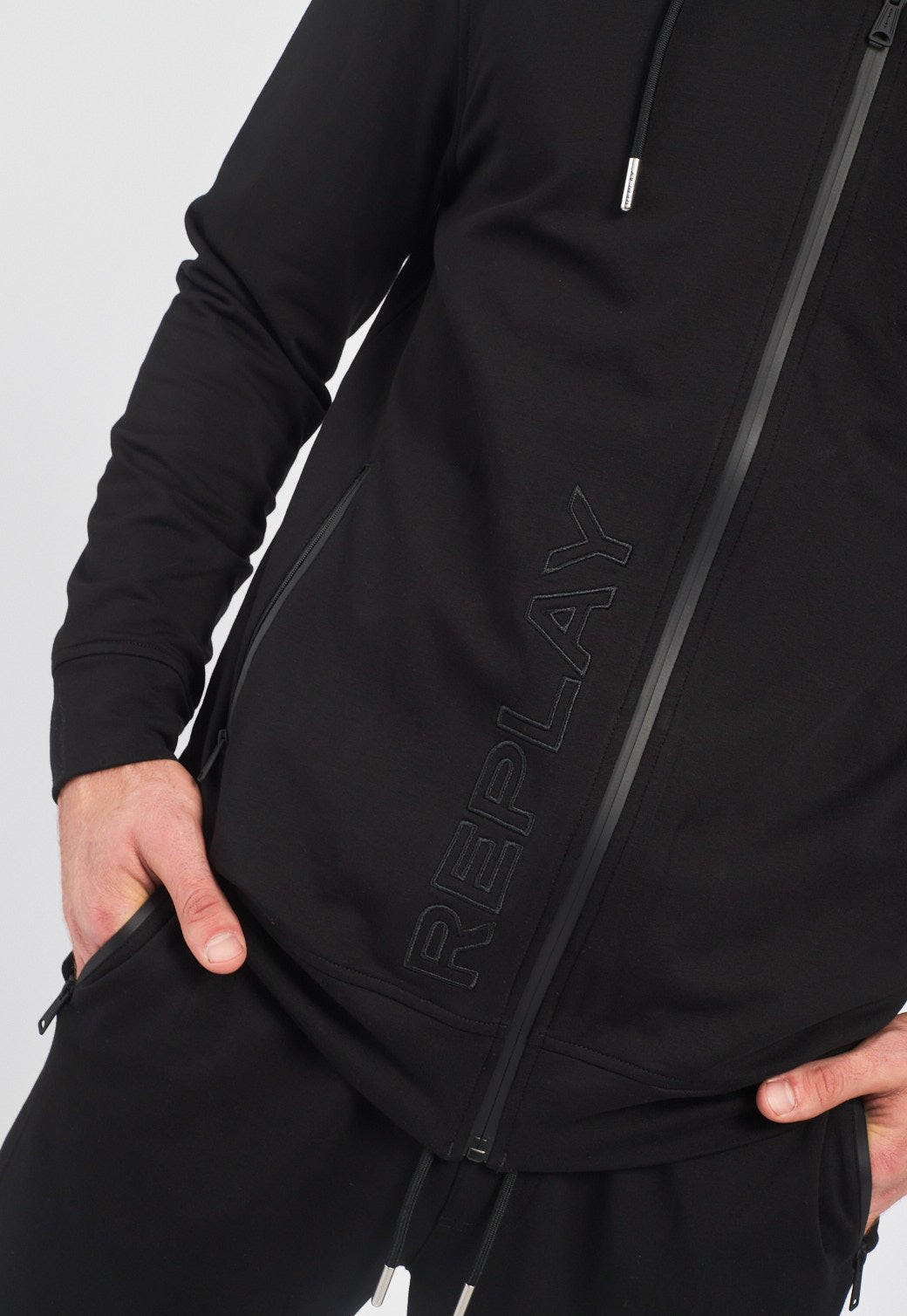 סווטשירט קפוצ'ון טרי גברים - Replay