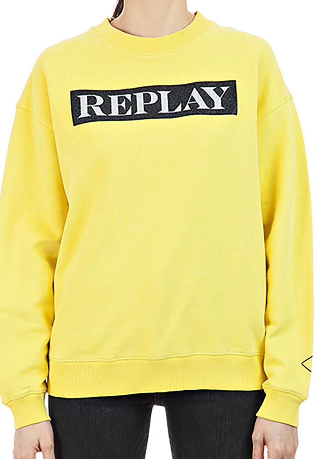 סווטשירט לוגו גדול בחזה נשים - Replay