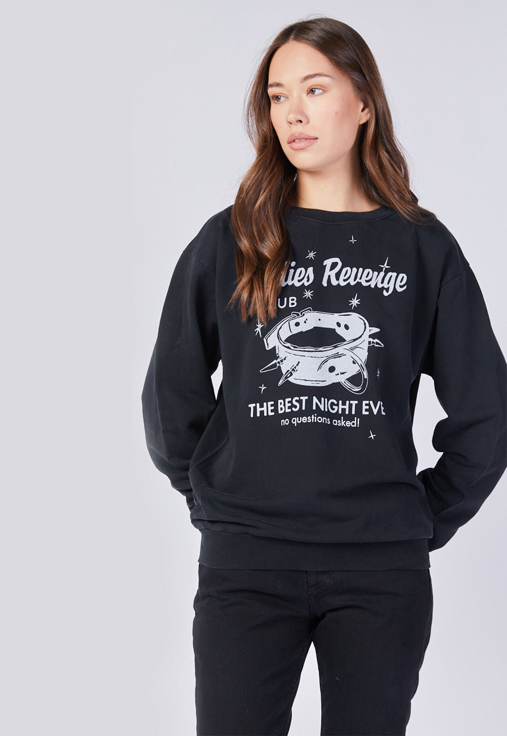 סווטשירט עם הדפס רצועה נשים - Replay