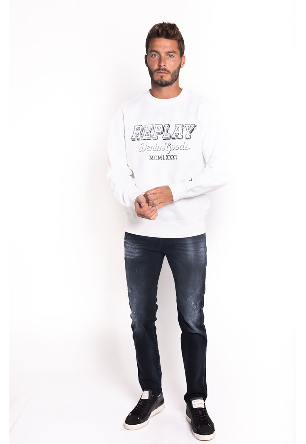 סווטשירט עם לוגו גברים - Replay