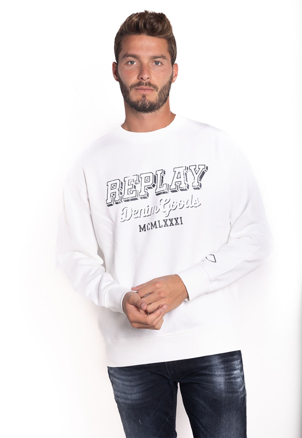 סווטשירט עם לוגו גברים - Replay
