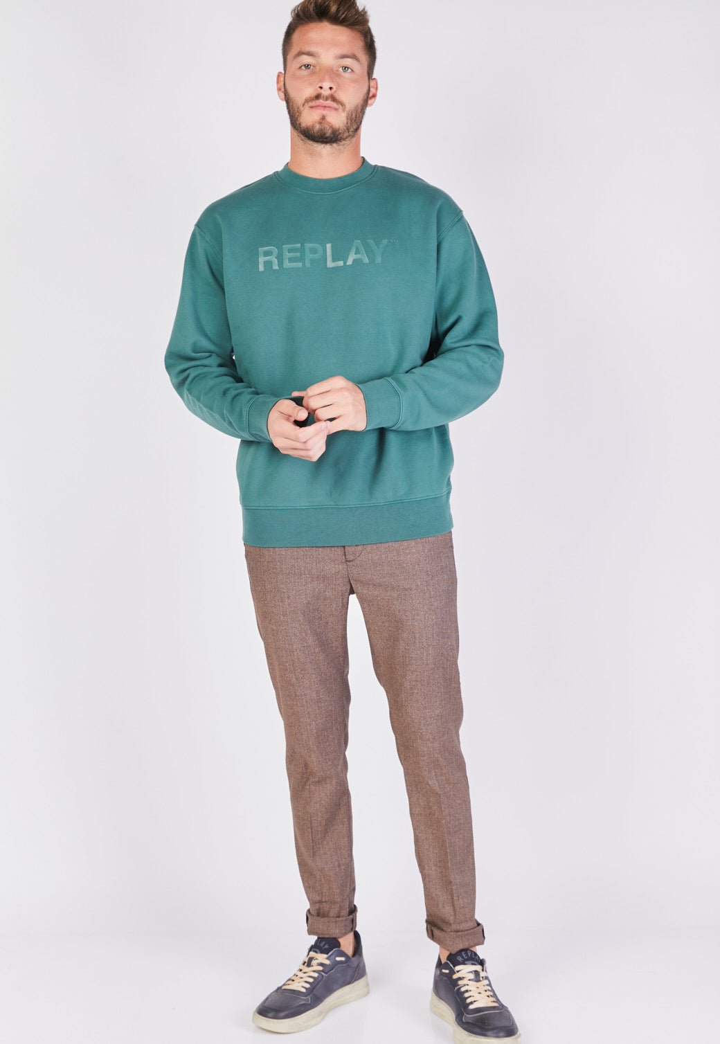 סווטשירט עם לוגו גברים - Replay