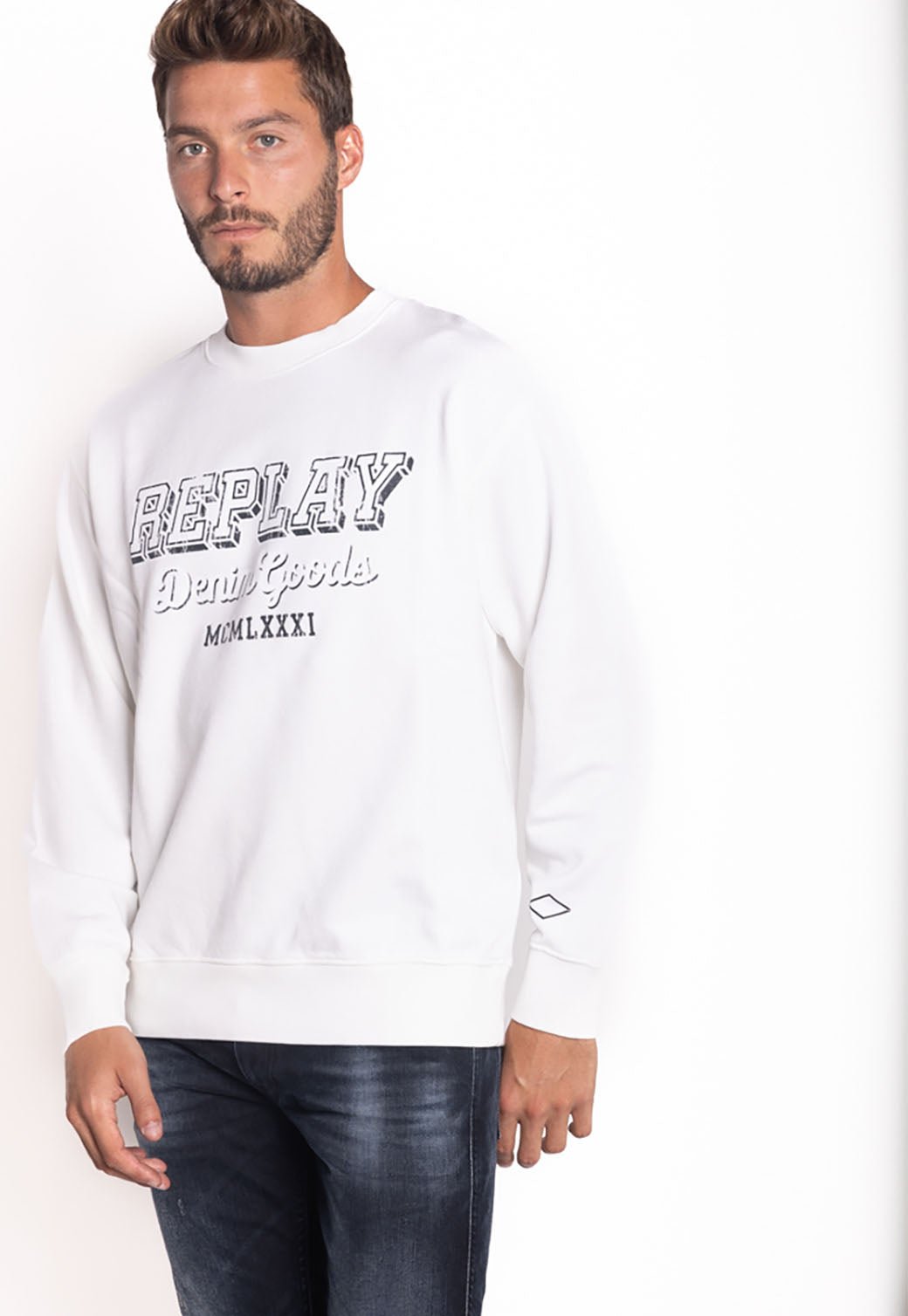 סווטשירט עם לוגו גברים - Replay