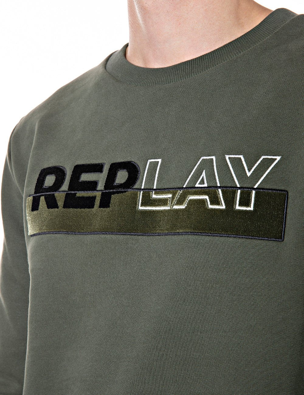 סווטשירט עם לוגו גדול גברים - Replay