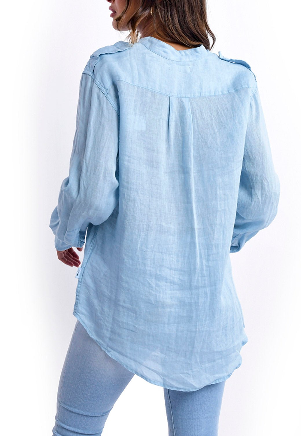 חולצה מכופתרת עם כיסים נשים - Replay