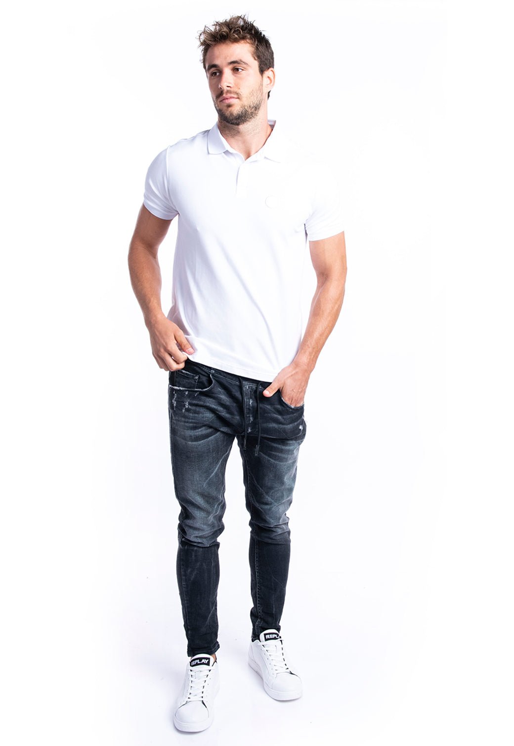 חולצת פולו פיקה גברים - Replay