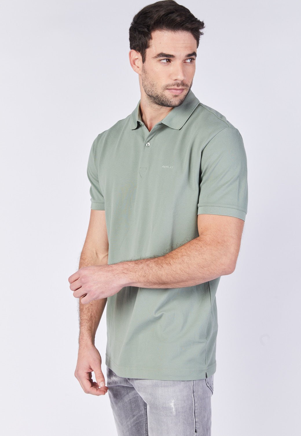 חולצת פולו פיקה קצרה גברים - Replay