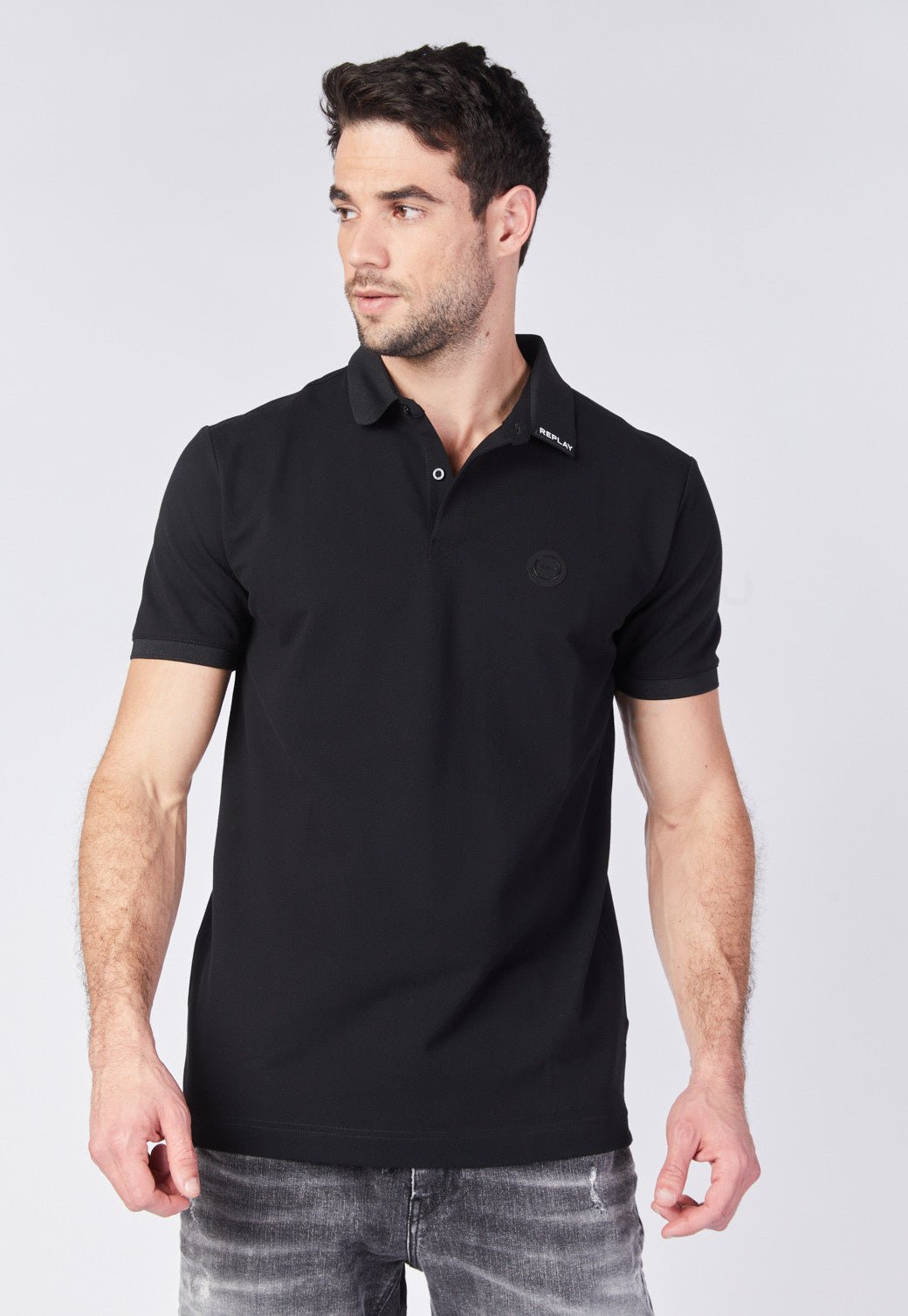 חולצת פולו פיקה קצרה גברים - Replay