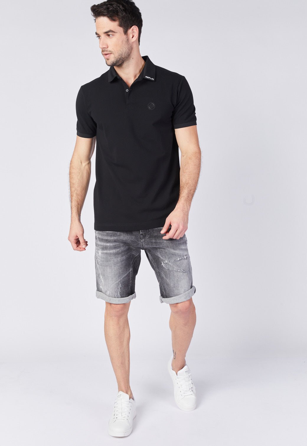 חולצת פולו פיקה קצרה גברים - Replay