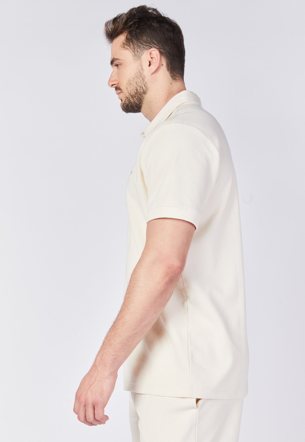 חולצת פולו קצרה וופל גברים - Replay